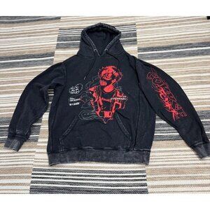 Corpse Husband Mens Hoodie Sweatshirt Emo Gothic Rap Graphic Black Size Medium